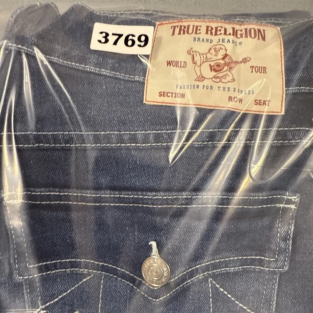 JEANS RELAXED STRAIGHT True Religion MENS 32X33 Ricky Flap SN Pocket